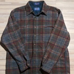 Pendleton Men's Wool Flannel Button Front Shirt L
